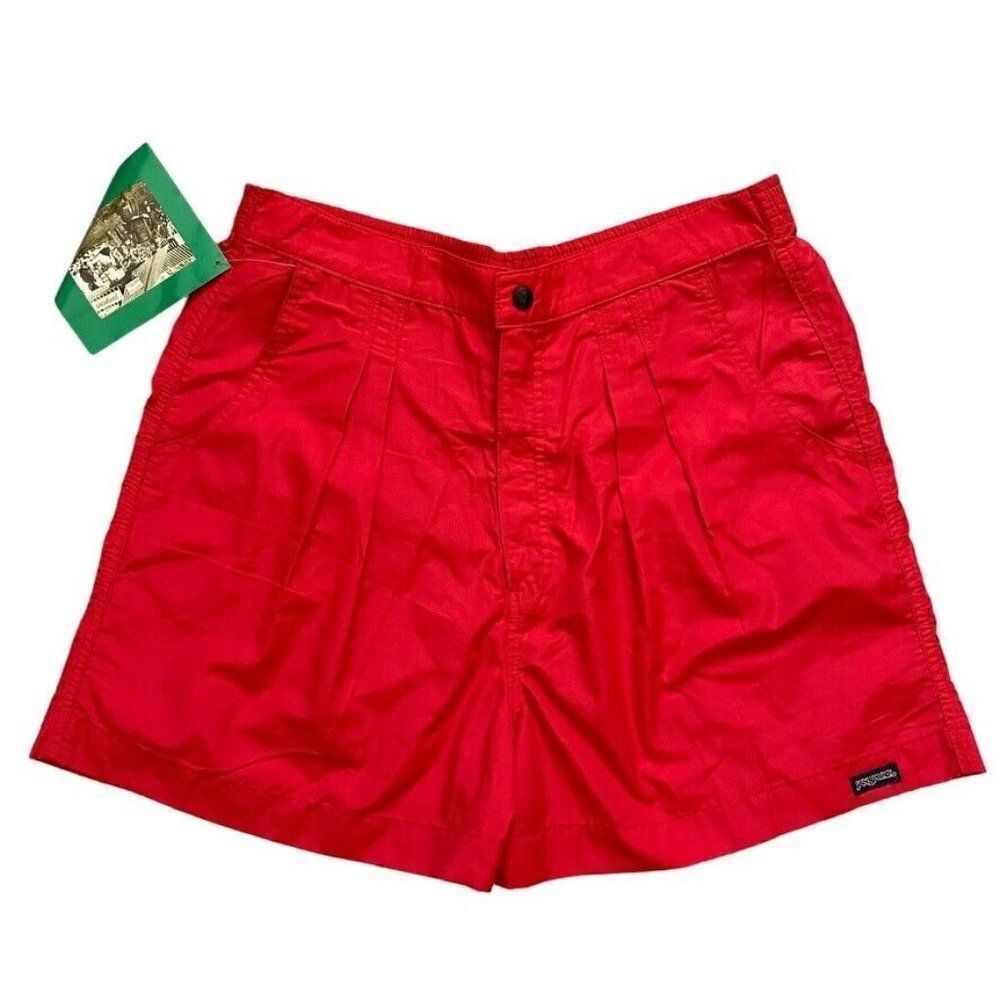 NWT Vintage Jansport Red Omni Elastic Waist Cargo Athletic Retro Shorts Sz 14